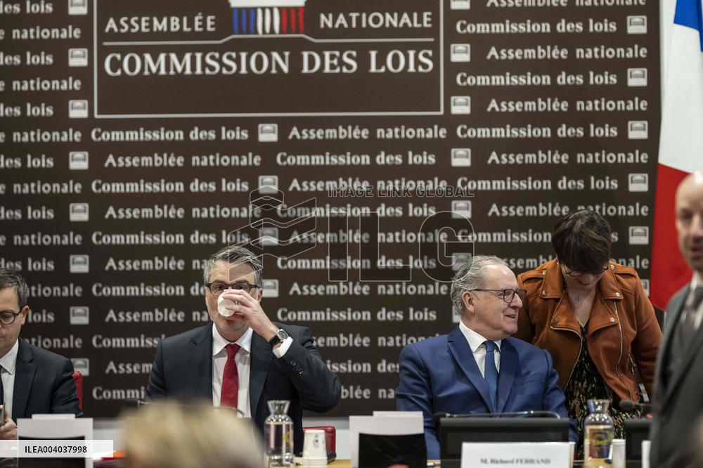 Richard Ferrand During his audition at the National Assembly In Paris