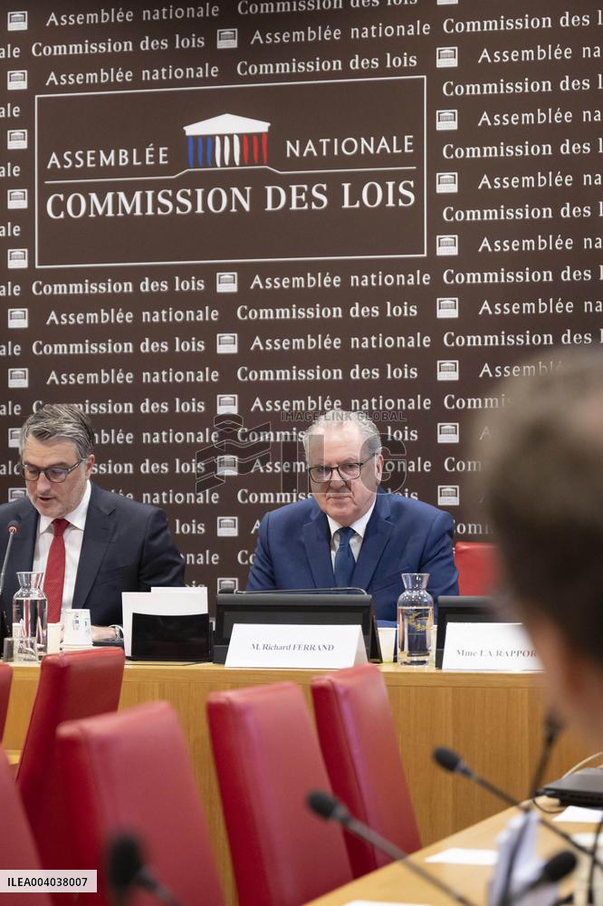 Richard Ferrand During his audition at the National Assembly In Paris