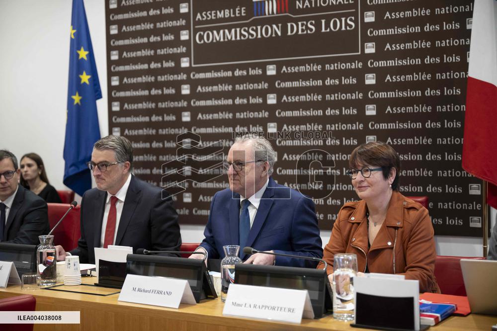 Richard Ferrand During his audition at the National Assembly In Paris