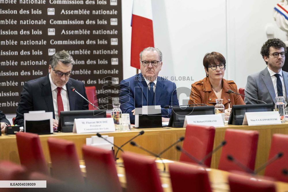 Richard Ferrand During his audition at the National Assembly In Paris