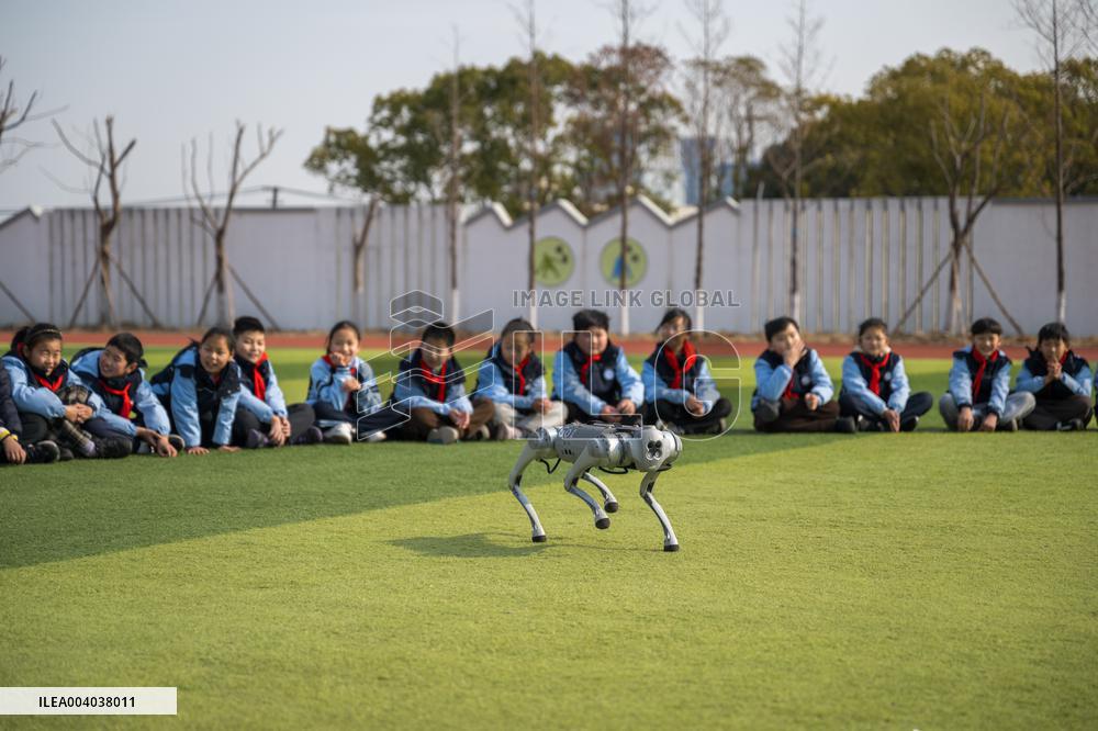 Robot Show at School in Kunshan