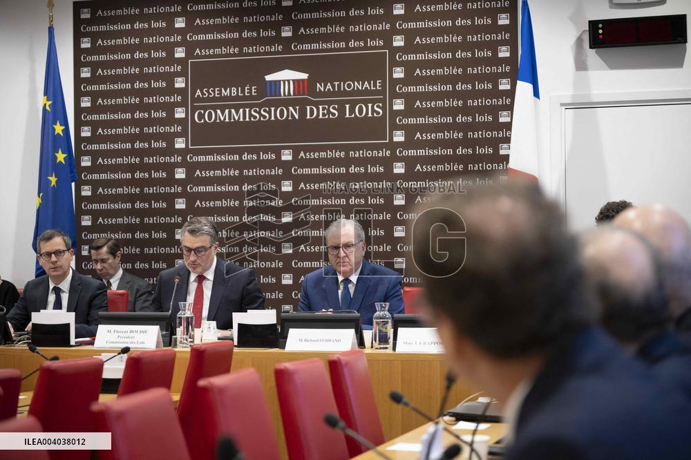 Richard Ferrand During his audition at the National Assembly In Paris