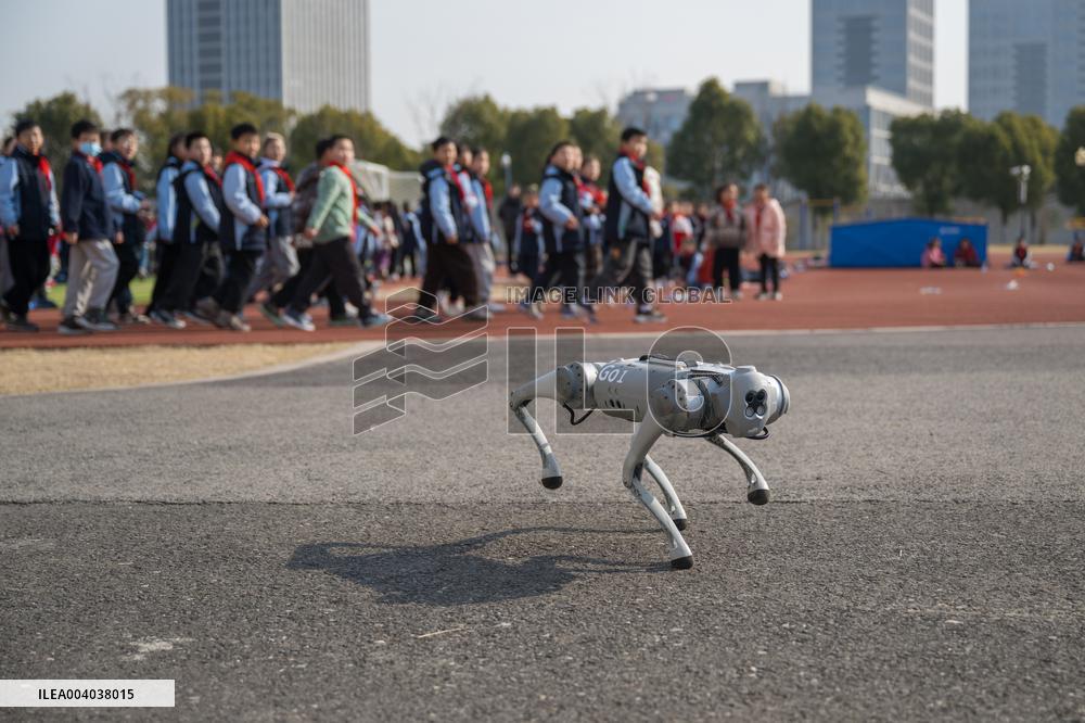 Robot Show at School in Kunshan