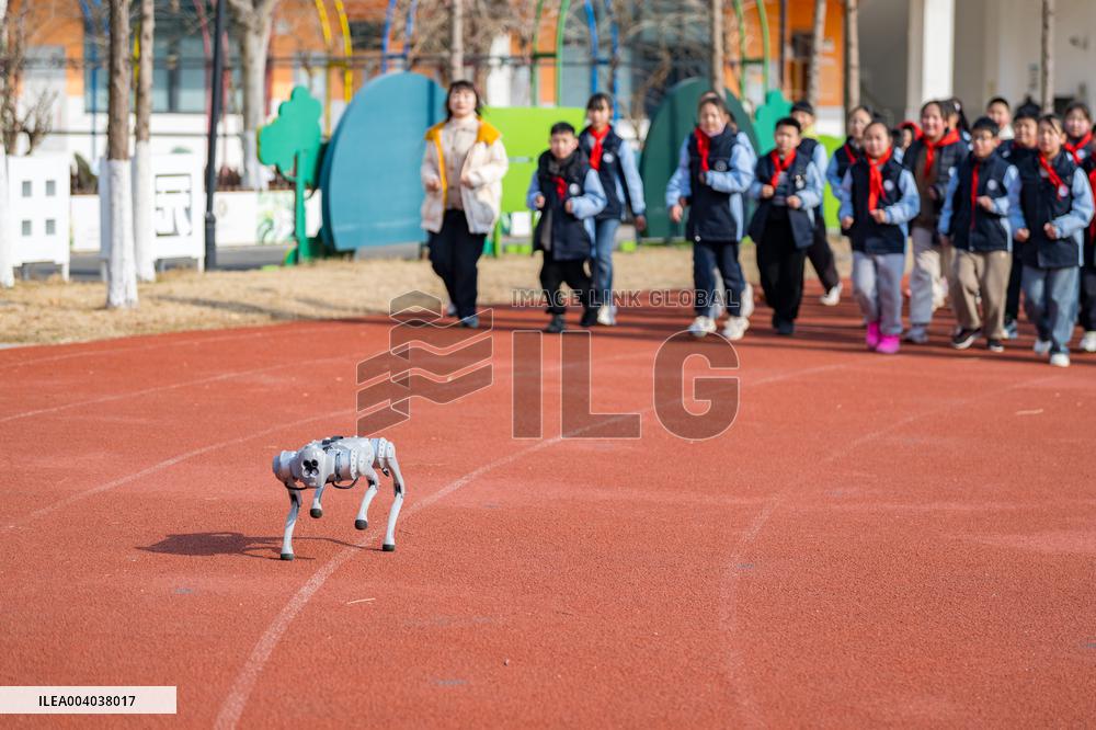 Robot Show at School in Kunshan