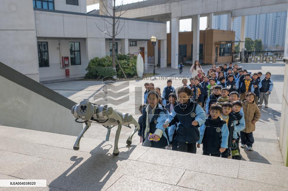 Robot Show at School in Kunshan