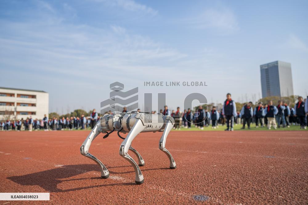 Robot Show at School in Kunshan