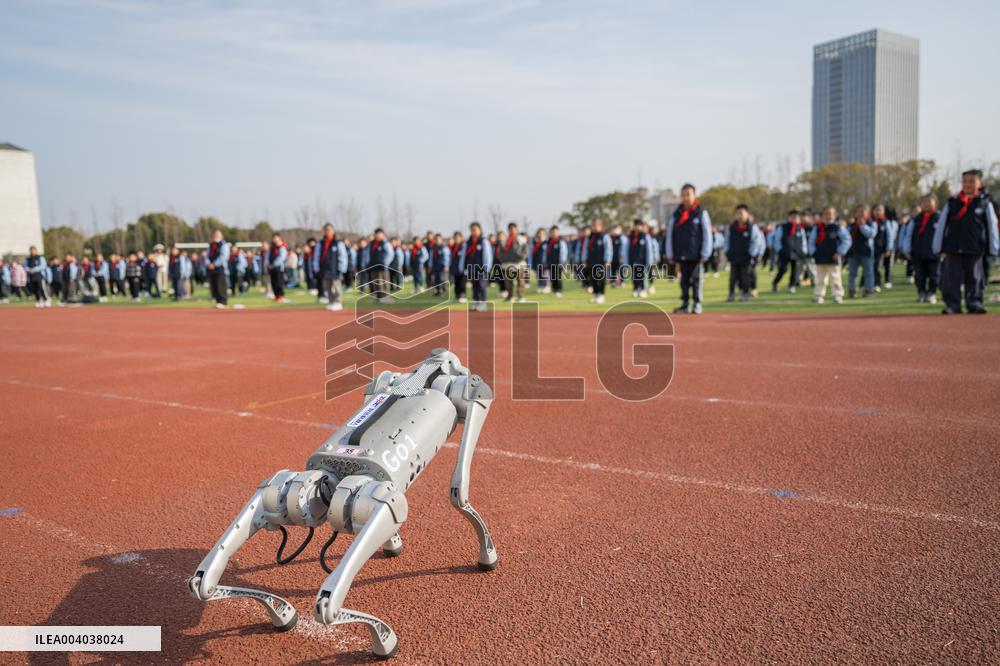 Robot Show at School in Kunshan