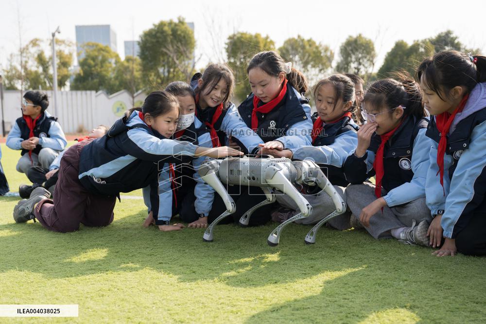 Robot Show at School in Kunshan