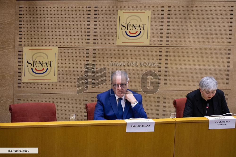 Hearing of Richard Ferrand at the French Senate - Paris RL