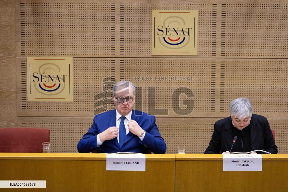 Hearing of Richard Ferrand at the French Senate - Paris RL