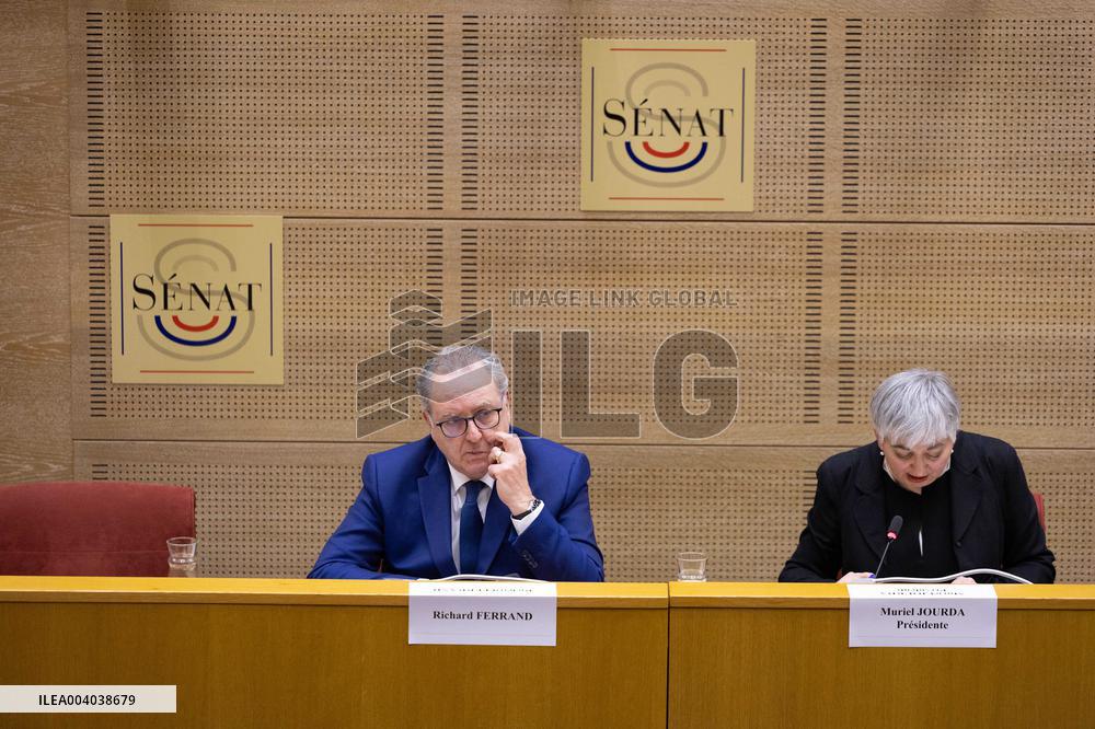 Hearing of Richard Ferrand at the French Senate - Paris RL
