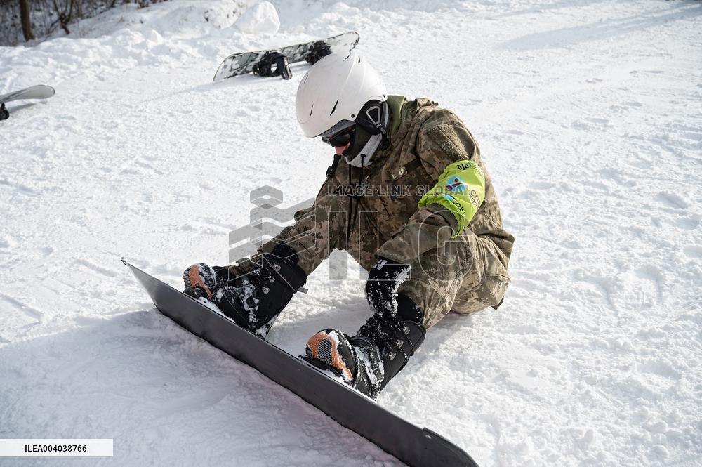 War veterans visit adaptive skiing training session in Kyiv