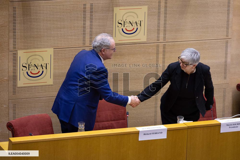 Hearing of Richard Ferrand at the French Senate - Paris RL