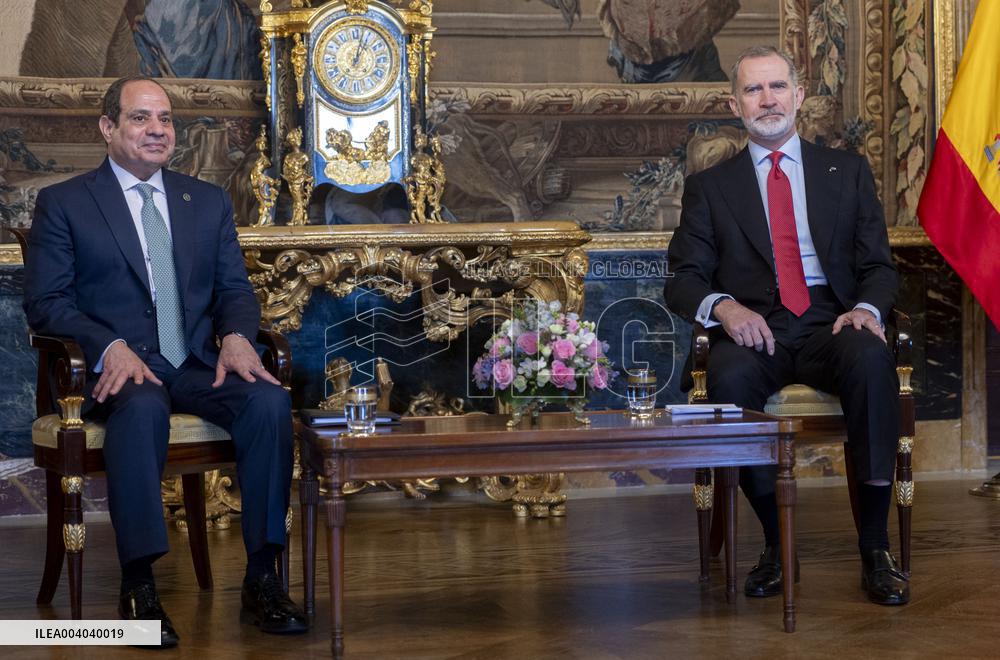 Royals Host Luncheon In Honor Of Egypt's President - Madrid
