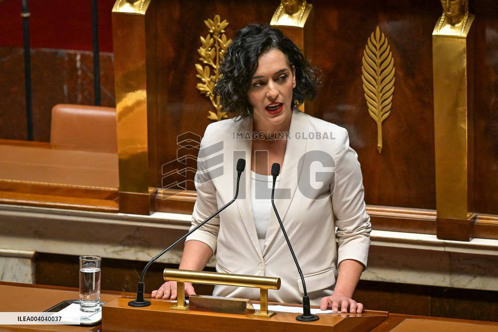 Speeches before motion of censure voting at the National Assembly in Paris - FA