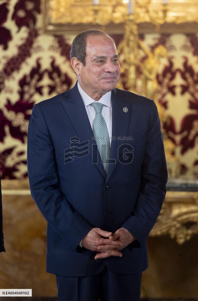 King Felipe Meets With President Of Egyp Al-Sisi - Madrid
