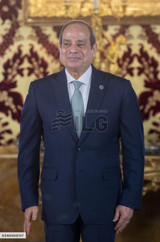 King Felipe Meets With President Of Egyp Al-Sisi - Madrid