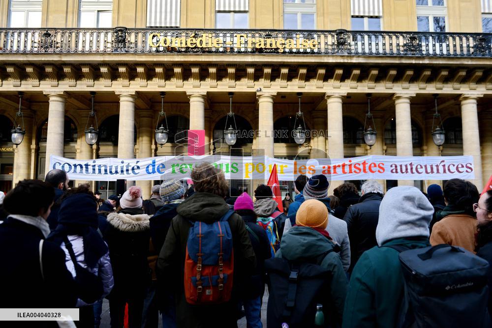 Culture Fights Back Rally In Front Of The Comedie Francaise - Paris