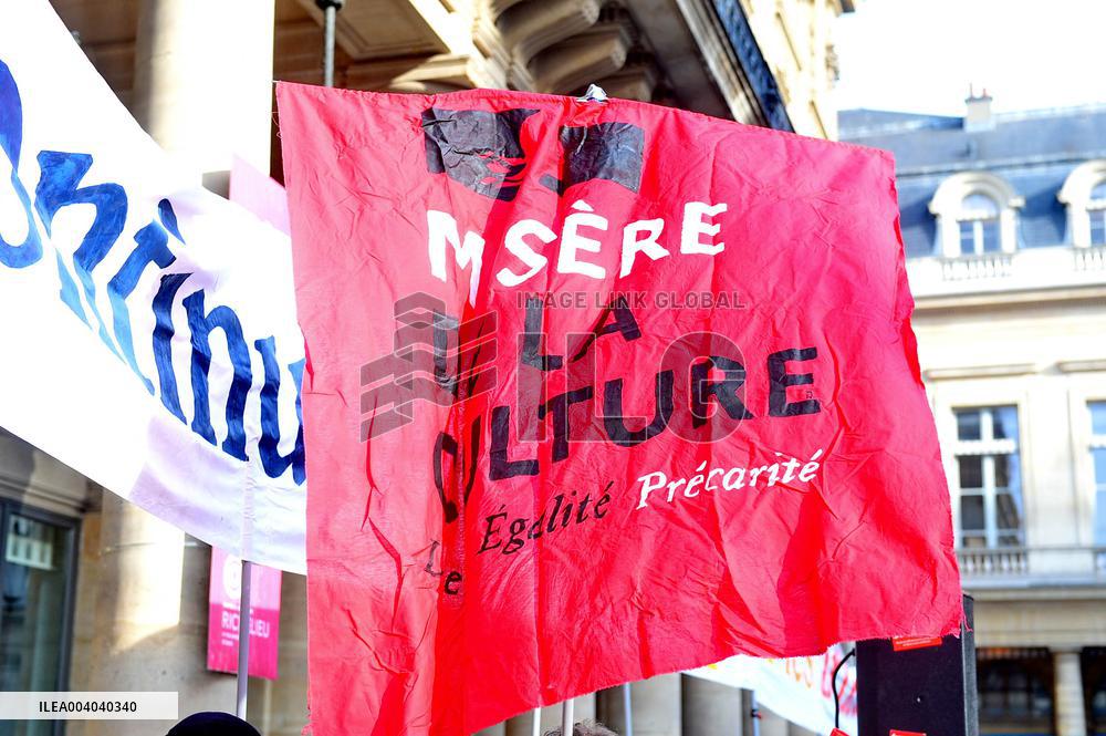 Culture Fights Back Rally In Front Of The Comedie Francaise - Paris