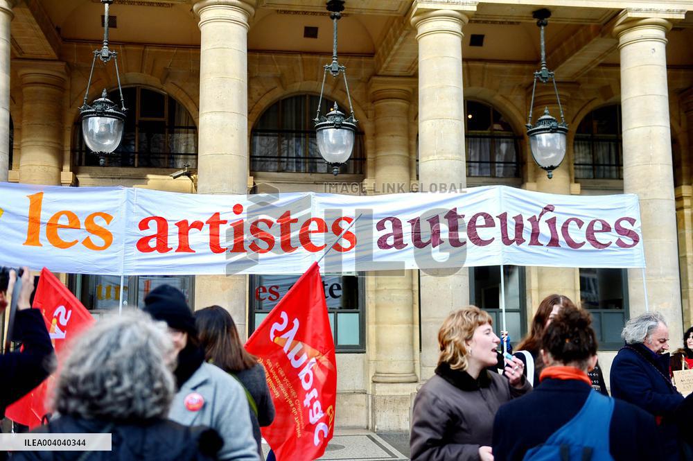 Culture Fights Back Rally In Front Of The Comedie Francaise - Paris