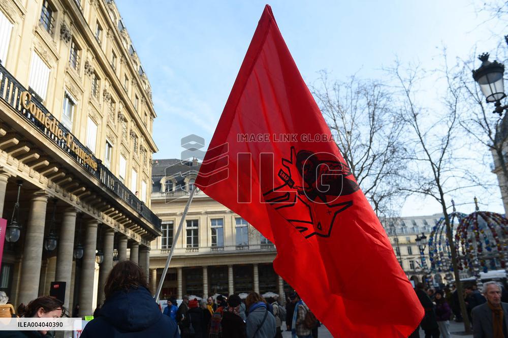 Culture Fights Back Rally In Front Of The Comedie Francaise - Paris