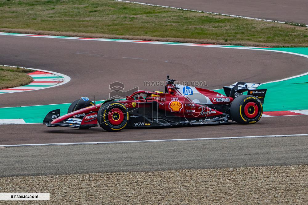 Leclerc Drives for The First Time the New Ferrari - Italy