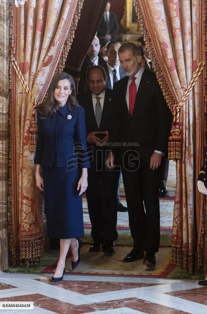 Royals Host Luncheon In Honor Of Egypt's President - Madrid