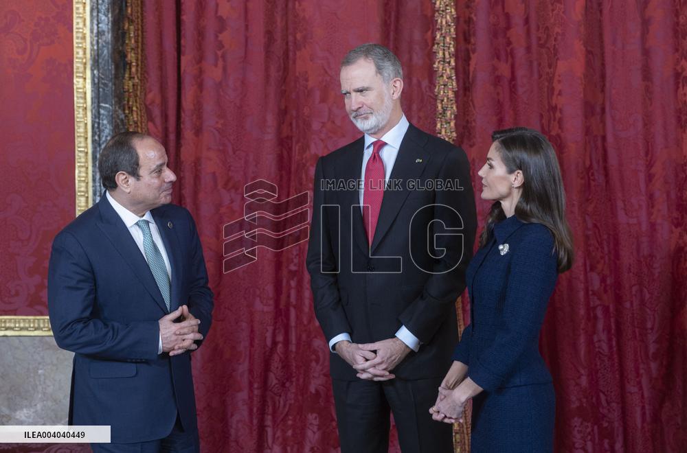 Royals Host Luncheon In Honor Of Egypt's President - Madrid
