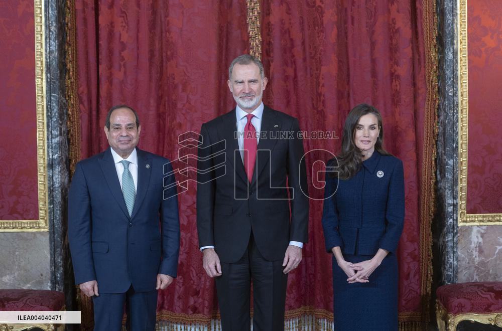 Royals Host Luncheon In Honor Of Egypt's President - Madrid