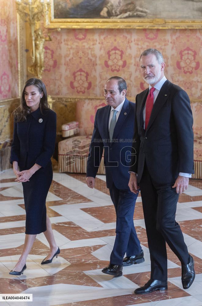 Royals Host Luncheon In Honor Of Egypt's President - Madrid