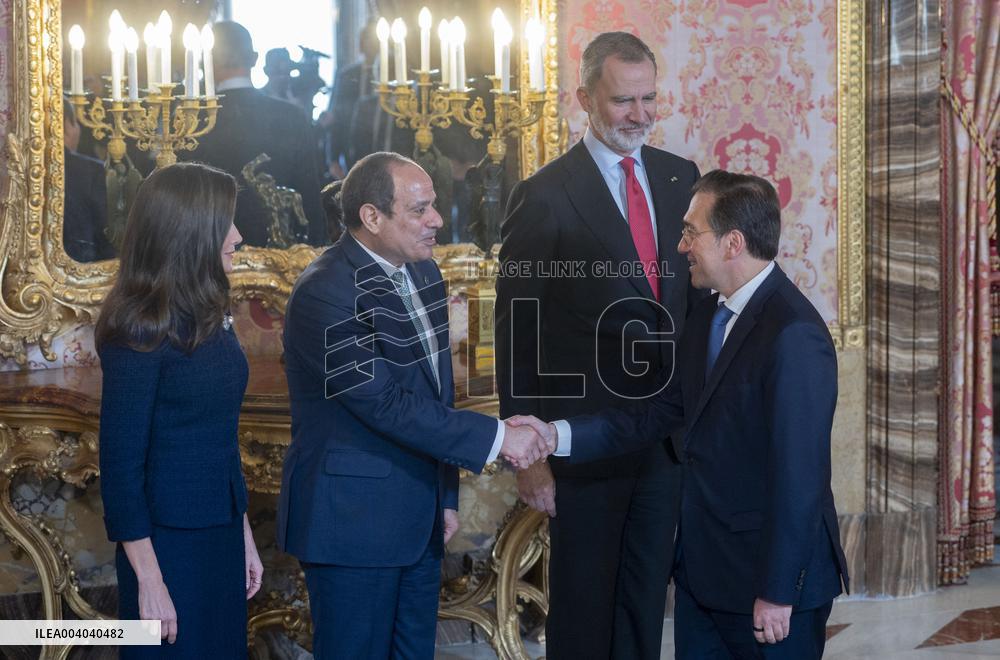 Royals Host Luncheon In Honor Of Egypt's President - Madrid