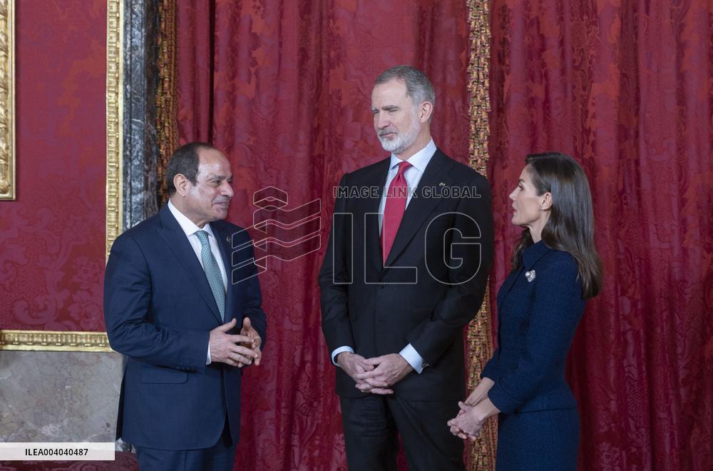 Royals Host Luncheon In Honor Of Egypt's President - Madrid