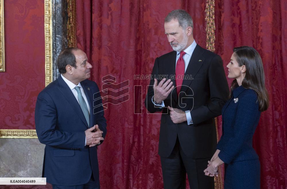 Royals Host Luncheon In Honor Of Egypt's President - Madrid