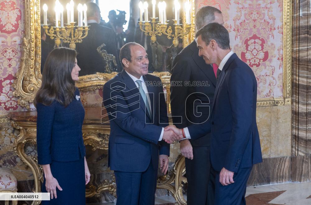Royals Host Luncheon In Honor Of Egypt's President - Madrid