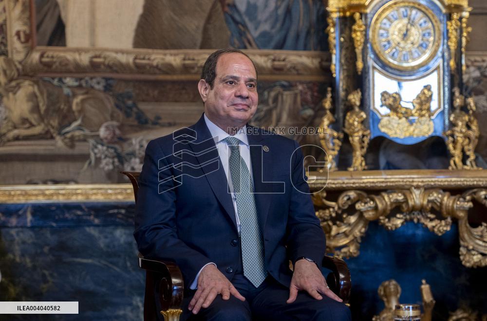 Royals Host Luncheon In Honor Of Egypt's President - Madrid