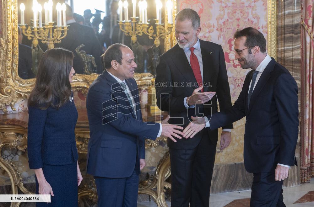 Royals Host Luncheon In Honor Of Egypt's President - Madrid