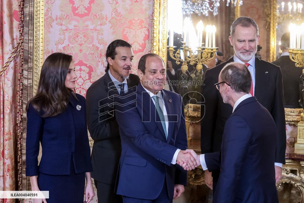 Royals Host Luncheon In Honor Of Egypt's President - Madrid