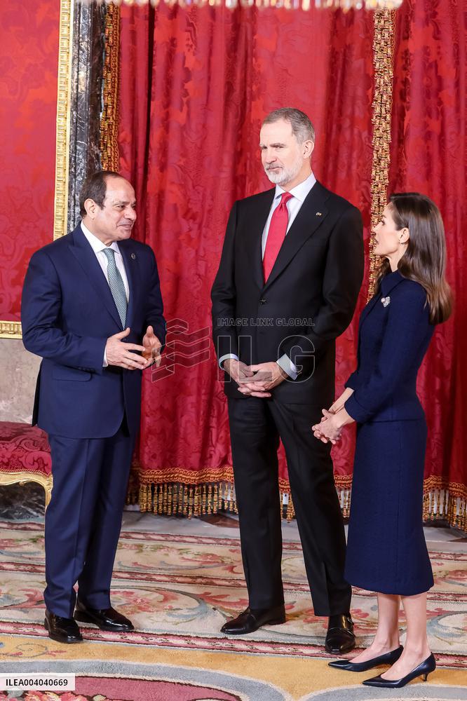 Royals Host Luncheon In Honor Of Egypt's President - Madrid