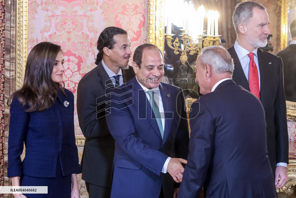 Royals Host Luncheon In Honor Of Egypt's President - Madrid