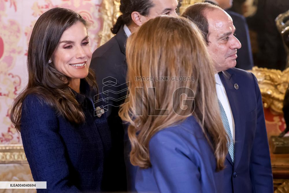 Royals Host Luncheon In Honor Of Egypt's President - Madrid