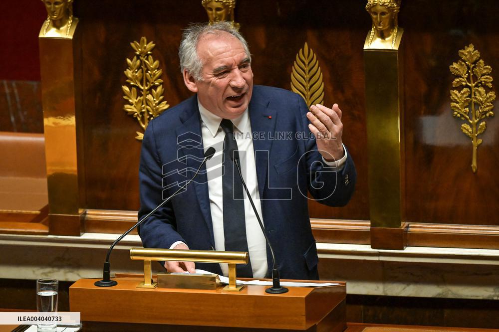 Speeches before motion of censure voting at the National Assembly in Paris - FA