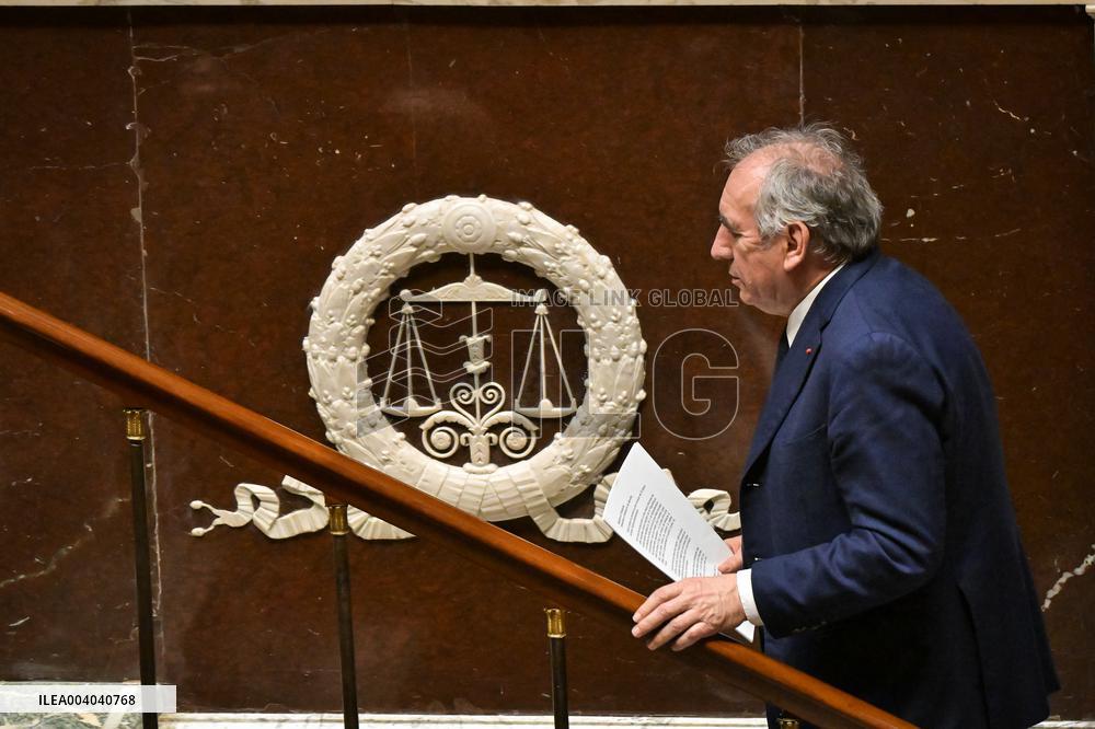 Speeches before motion of censure voting at the National Assembly in Paris - FA