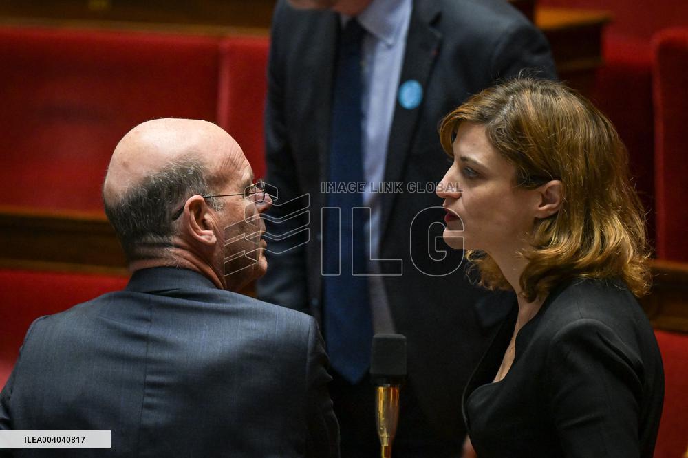Speeches before motion of censure voting at the National Assembly in Paris - FA