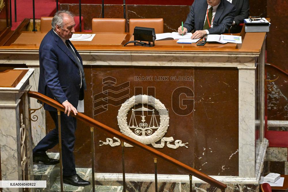 Speeches before motion of censure voting at the National Assembly in Paris - FA