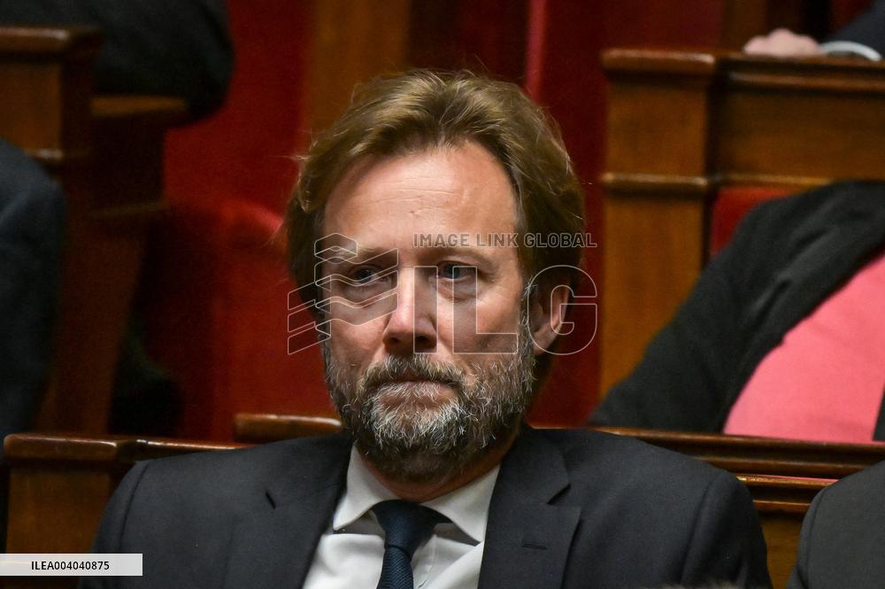 Speeches before motion of censure voting at the National Assembly in Paris - FA