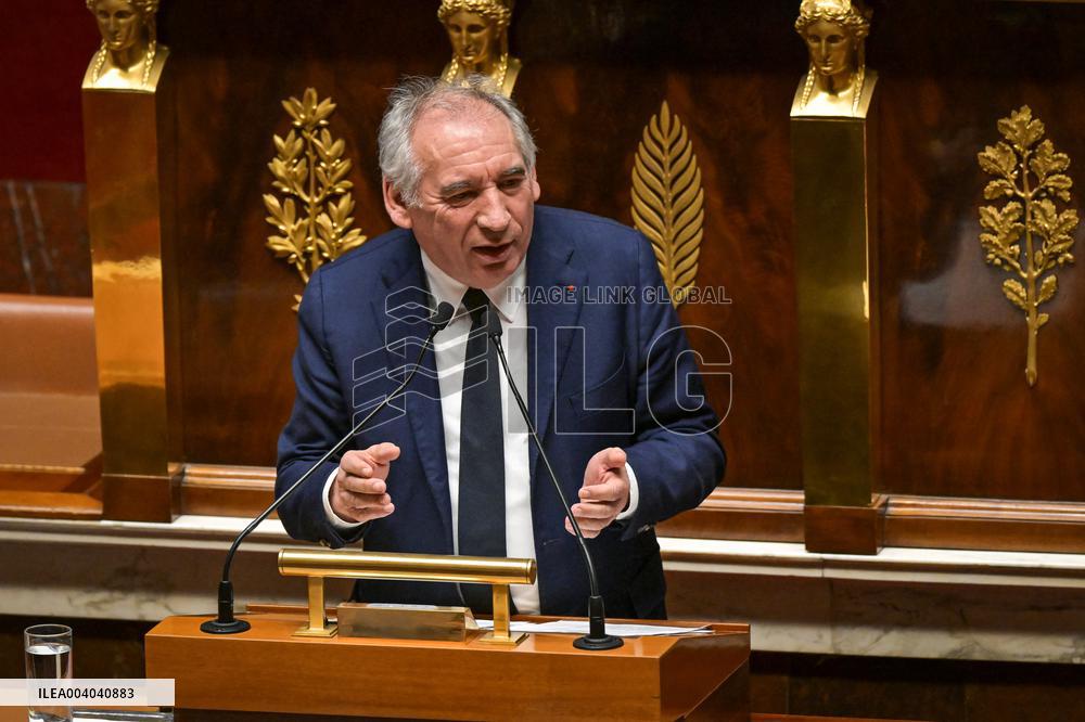 Speeches before motion of censure voting at the National Assembly in Paris - FA