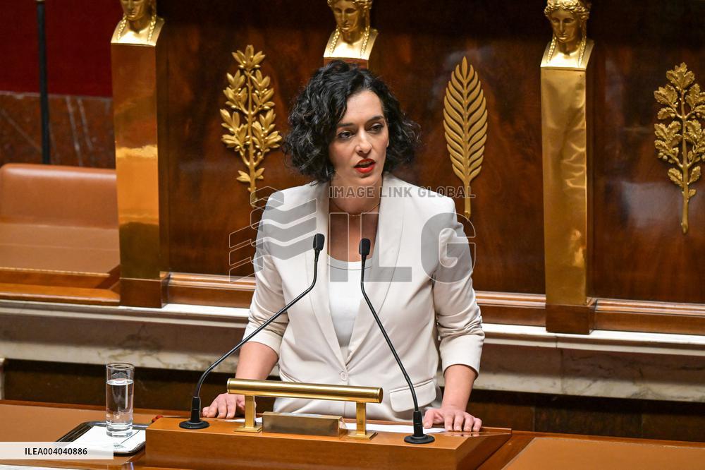 Speeches before motion of censure voting at the National Assembly in Paris - FA