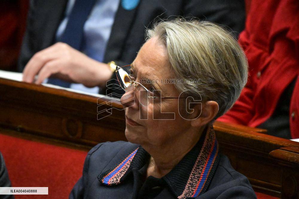 Speeches before motion of censure voting at the National Assembly in Paris - FA