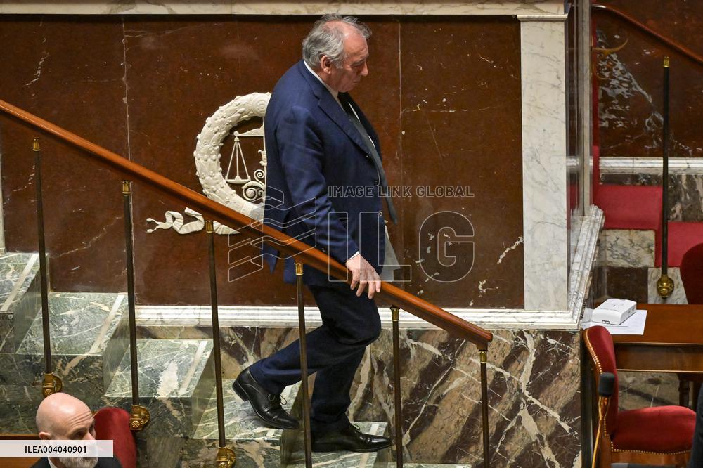 Speeches before motion of censure voting at the National Assembly in Paris - FA