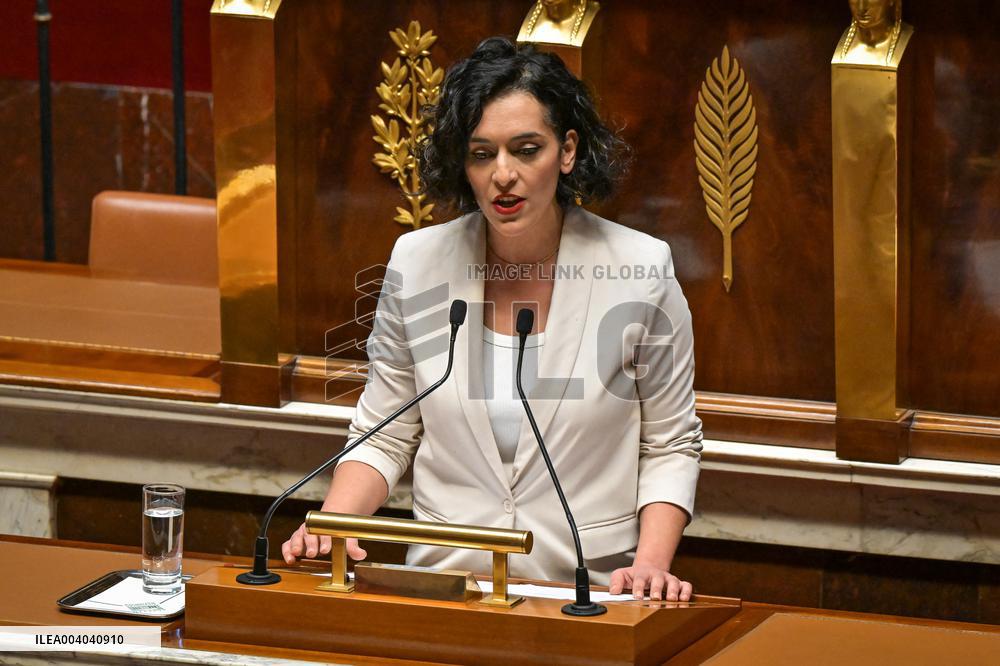 Speeches before motion of censure voting at the National Assembly in Paris - FA